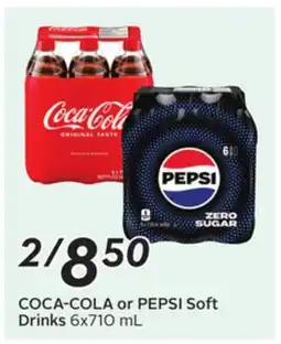 Sobeys COCA-COLA or PEPSI Soft Drinks offer