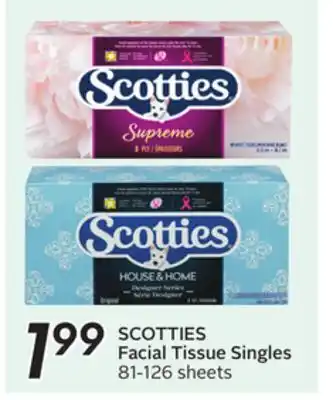 Sobeys SCOTTIES Facial Tissue Singles offer