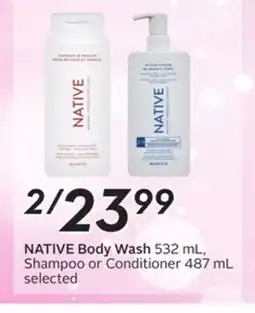 Sobeys NATIVE Body Wash offer