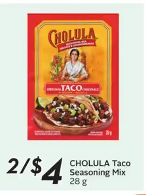 Sobeys CHOLULA Taco Seasoning Mix offer