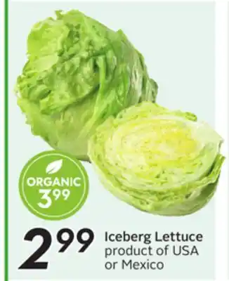 Sobeys Iceberg Lettuce offer