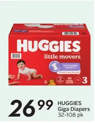 Sobeys HUGGIES Giga Diapers offer