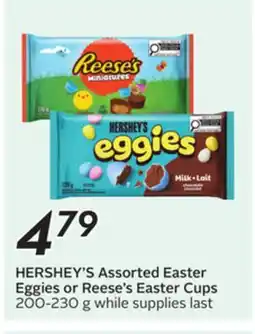 Sobeys HERSHEY'S Assorted Easter Eggies or Reese's Easter Cups offer