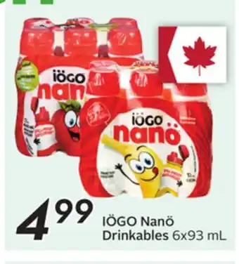 Sobeys IÖGO Nanö Drinkables offer