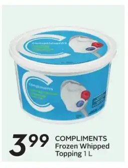 Sobeys COMPLIMENTS Frozen Whipped Topping offer