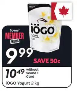 Sobeys iÖGO Yogurt offer