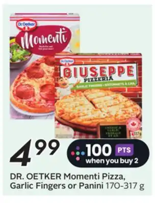 Sobeys DR. OETKER Momenti Pizza, Garlic Fingers or Panini offer