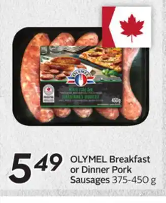 Sobeys OLYMEL Breakfast or Dinner Pork Sausages offer