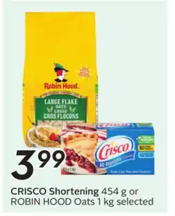 Sobeys CRISCO Shortening offer