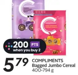 Sobeys COMPLIMENTS Bagged Jumbo Cereal offer