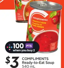 Sobeys COMPLIMENTS Ready-to-Eat Soup offer