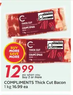 Sobeys COMPLIMENTS Thick Cut Bacon offer