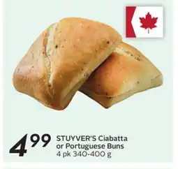 Sobeys STUYVER'S Ciabatta or Portuguese Buns offer