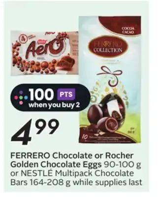 Sobeys FERRERO Chocolate or Rocher Golden Chocolate Eggs offer