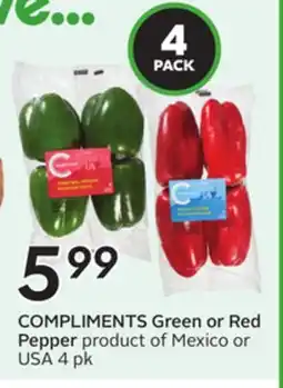 Sobeys COMPLIMENTS Green or Red Pepper offer