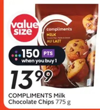 Sobeys COMPLIMENTS Milk Chocolate Chips offer