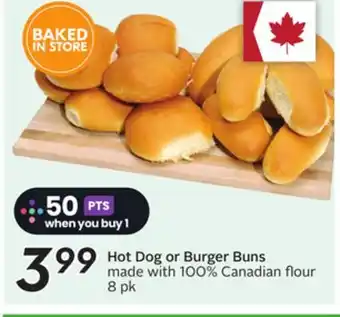 Sobeys Hot Dog or Burger Buns offer