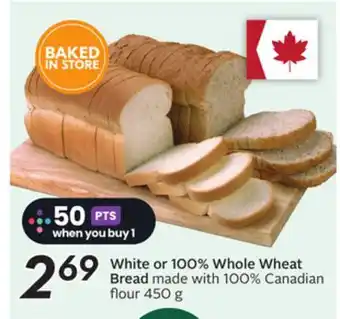 Sobeys White or 100% Whole Wheat Bread offer