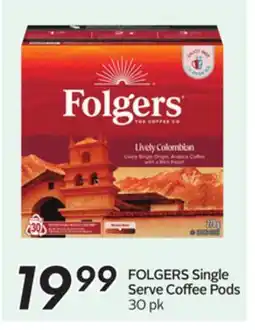 Sobeys FOLGERS Single Serve Coffee Pods offer