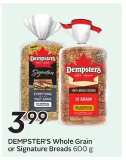 Sobeys DEMPSTER'S Whole Grain or Signature Breads offer