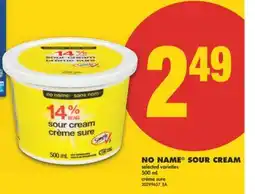 No Frills NO NAME SOUR CREAM, 500 ML offer