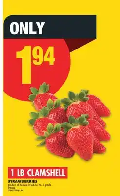 No Frills STRAWBERRIES, 1 LB CLAMSHELL offer