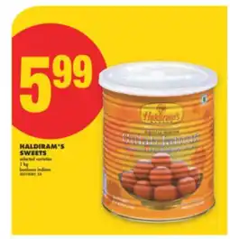 No Frills HALDIRAM'S SWEETS, 1 KG offer