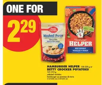 No Frills HAMBURGER HELPER 158-220 g or BETTY CROCKER POTATOES 141-215 g offer