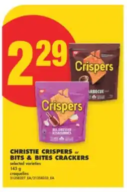 No Frills CHRISTIE CRISPERS or BITS & BITES CRACKERS, 145 g offer