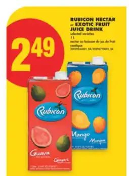 No Frills RUBICON NECTAR or EXOTIC FRUIT JUICE DRINK, 1 L offer