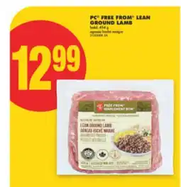 No Frills PC FREE FROM LEAN GROUND LAMB halal, 454 g offer