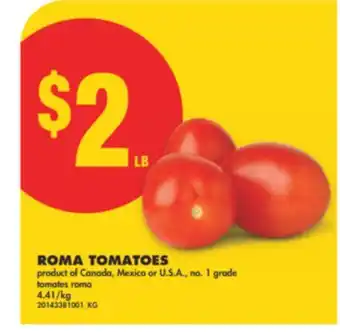 No Frills ROMA TOMATOES offer