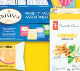 No Frills PC or TWININGS TEA or HERBAL TEA, 20' s offer