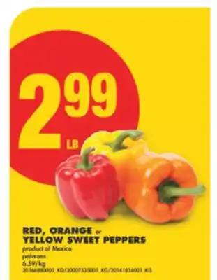 No Frills RED, ORANGE or YELLOW SWEET PEPPERS offer