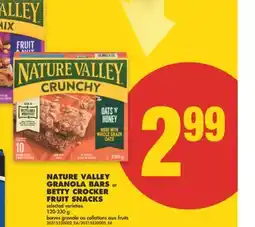 No Frills NATURE VALLEY GRANOLA BARS or BETTY CROCKER FRUIT SNACKS, 120-230 G offer