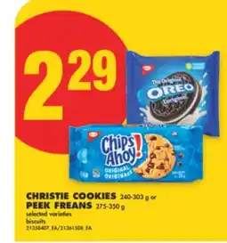 No Frills CHRISTIE COOKIES 240-303 g or PEEK FREANS 275-350 g offer