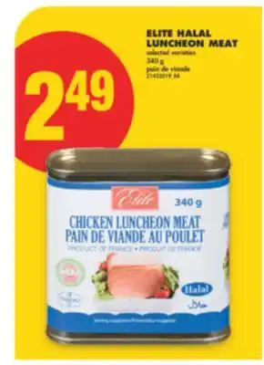 No Frills ELITE HALAL LUNCHEON MEAT, 340 g offer