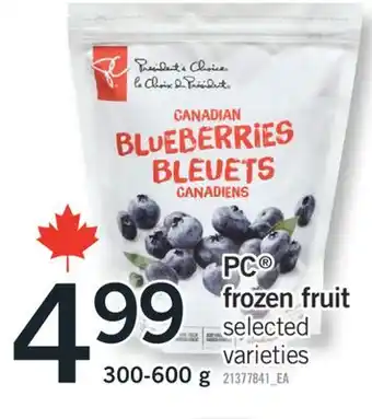 Fortinos PC FROZEN FRUIT, 300-600 G offer