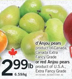 Fortinos D'ANJOU PEARS OR RED ANJOU PEARS offer