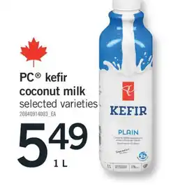 Fortinos PC KEFIR COCONUT MILK, 1 L offer