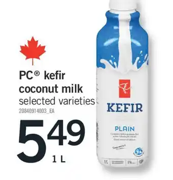 Fortinos PC KEFIR COCONUT MILK, 1 L offer