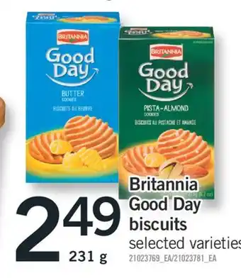 Fortinos BRITANNIA GOOD DAY BISCUITS, 231 G offer