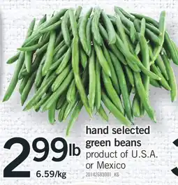 Fortinos HAND SELECTED GREEN BEANS offer