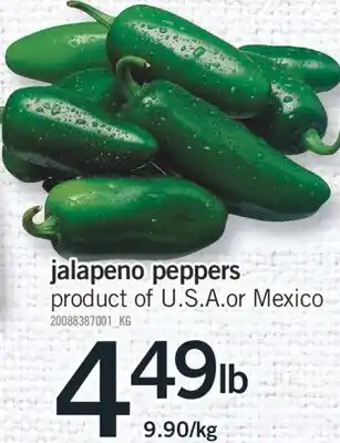 Fortinos JALAPENO PEPPERS offer