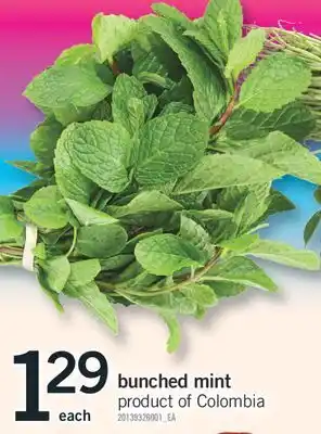 Fortinos BUNCHED MINT offer