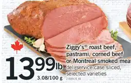 Fortinos ZIGGY'S ROAST BEEF,PASTRAMI, CORNED BEEF OR MONTREAL SMOKED MEAT offer