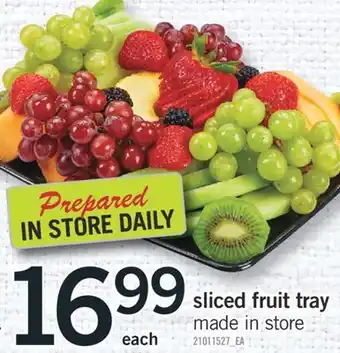 Fortinos SLICED FRUIT TRAY offer