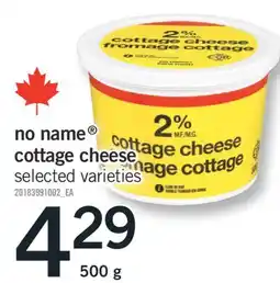 Fortinos NO NAME COTTAGE CHEESE offer