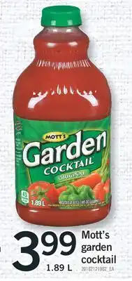 Fortinos MOTT'S GARDEN COCKTAIL,1.89l offer