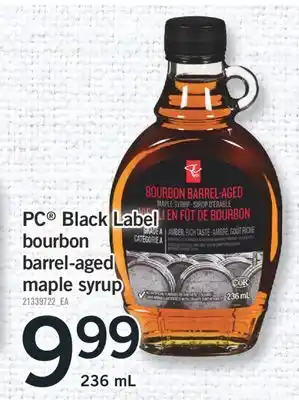 Fortinos PC BLACK LABEL BOURBON,236 ml offer